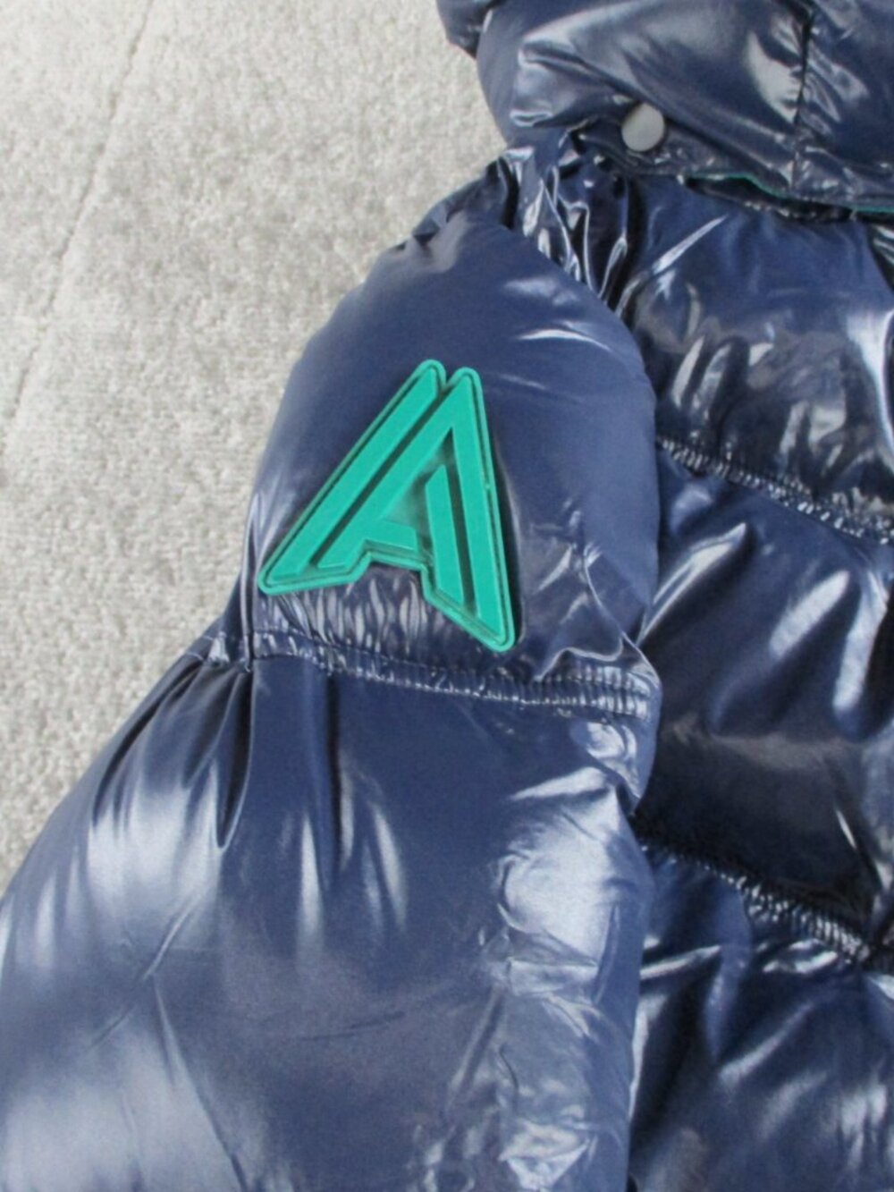 NEW Alpenhaus Meribel Quilted Maxi Puffer Coat XS Removable Hood Midnight Navy - Picture 7 of 10